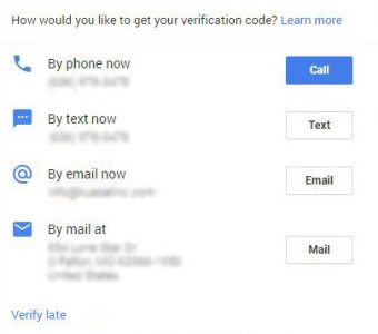 Google My Business - GMB - phone-verification