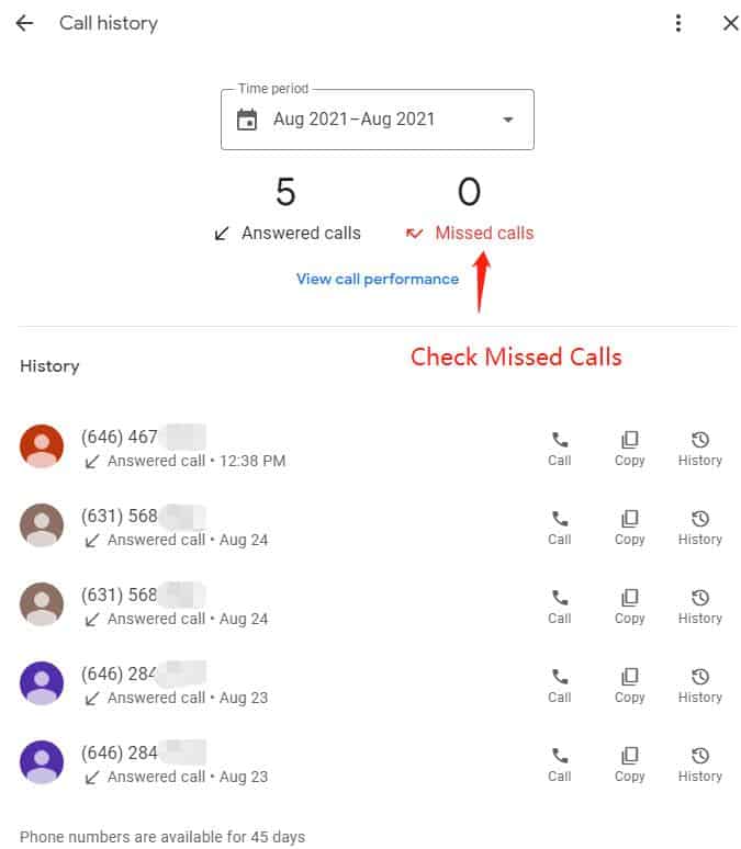 Google My Business Call History Feature 